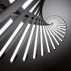 modern polished metal dna helix led chandelier