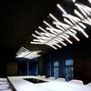 modern polished metal dna helix led chandelier