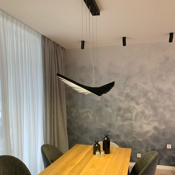 modern polished metal dna helix led chandelier