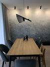modern polished metal dna helix led chandelier