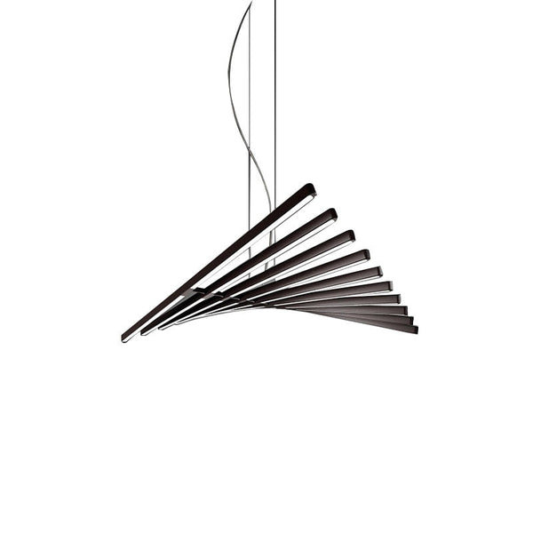 modern polished metal dna helix led chandelier