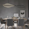 modern polished metal dna helix led chandelier