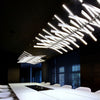 modern polished metal dna helix led chandelier