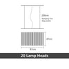 modern polished metal dna helix led chandelier