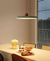 modern red green acrylic disk led pendant light