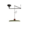 modern red green acrylic disk led pendant light