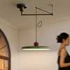 modern red green acrylic disk led pendant light
