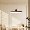 modern red green acrylic disk led pendant light