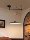 modern red green acrylic disk led pendant light
