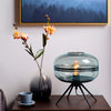modern sea blue glass iron four leg table lamp