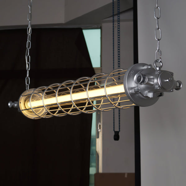 modern silver acrylic tube pendant lamp
