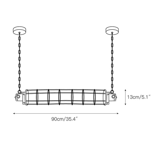 modern silver acrylic tube pendant lamp