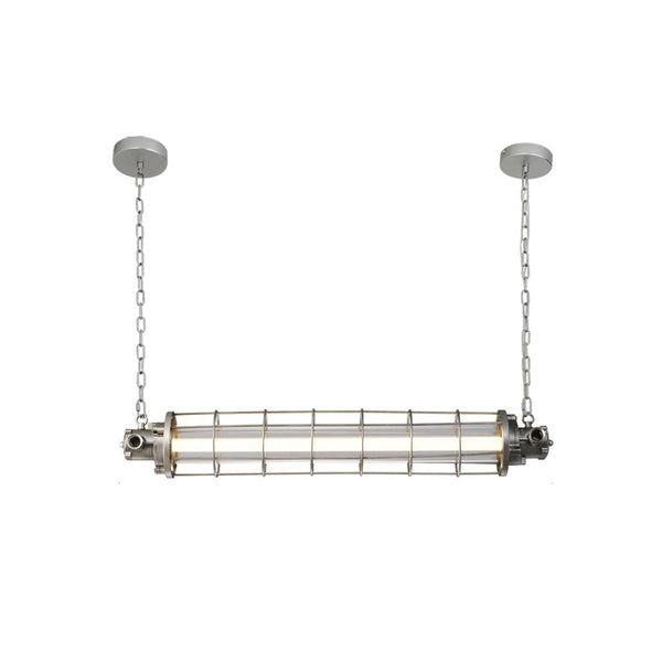modern silver acrylic tube pendant lamp