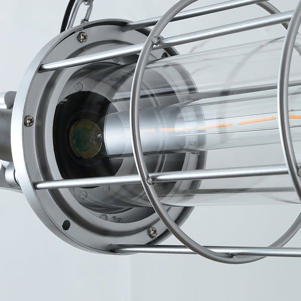 modern silver acrylic tube pendant lamp