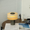 modern silver alabaster tiered obelisk table lamp