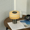 modern silver alabaster tiered obelisk table lamp
