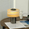 modern silver alabaster tiered obelisk table lamp