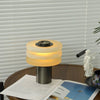 modern silver alabaster tiered obelisk table lamp