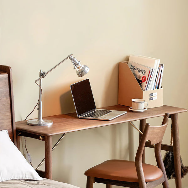 modern silver aluminum adjustable table lamp