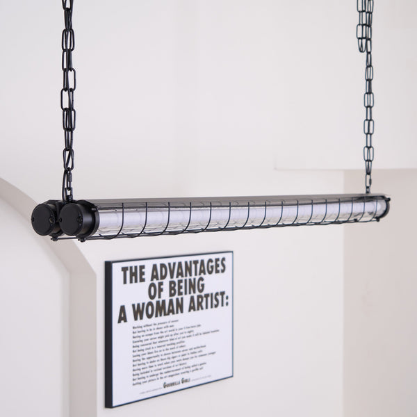 modern silver metal acrylic linear pendant light
