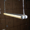 modern silver metal acrylic linear pendant light
