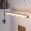 modern silver metal acrylic linear pendant light