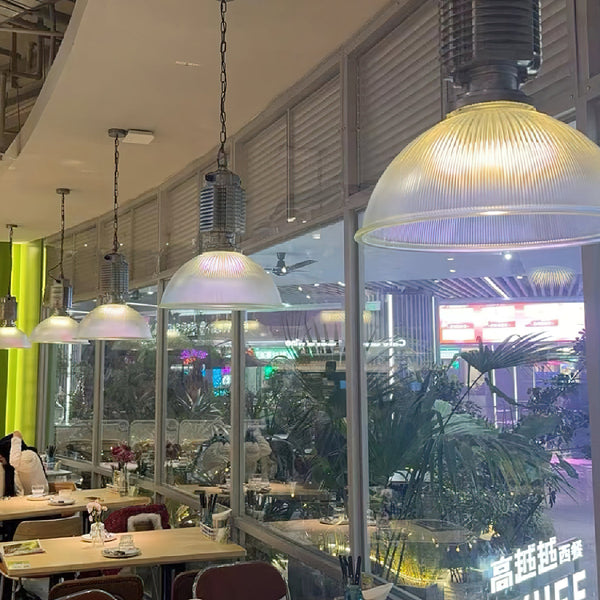 modern silver metal opaque glass pendant light