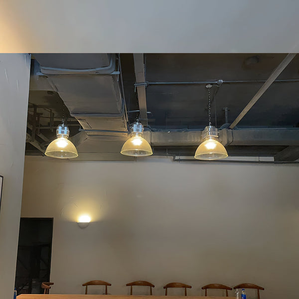 modern silver metal opaque glass pendant light