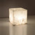 modern snow white natural alabaster cube table lamp