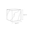 modern snow white natural alabaster cube table lamp