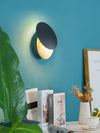 modern steel disc wall lamp with integrated led