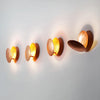 modern steel disc wall lamp with integrated led
