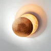 modern steel disc wall lamp with integrated led