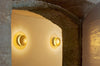 modern steel disc wall lamp with integrated led
