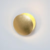 modern steel disc wall lamp with integrated led