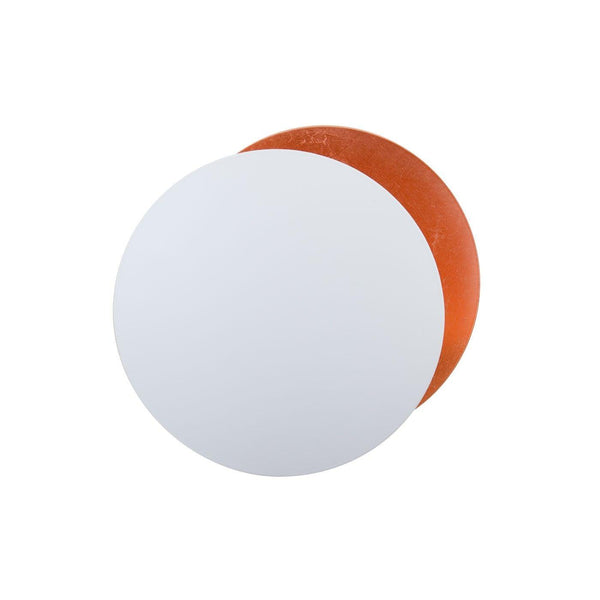 modern steel disc wall lamp with integrated led