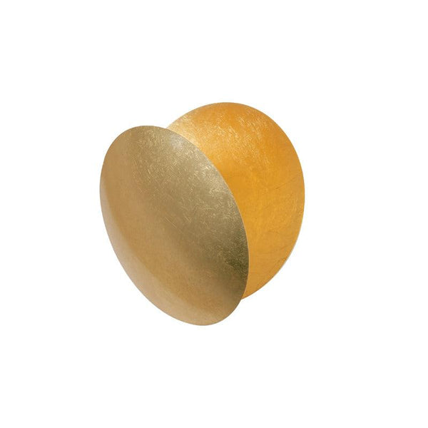 modern steel disc wall lamp with integrated led