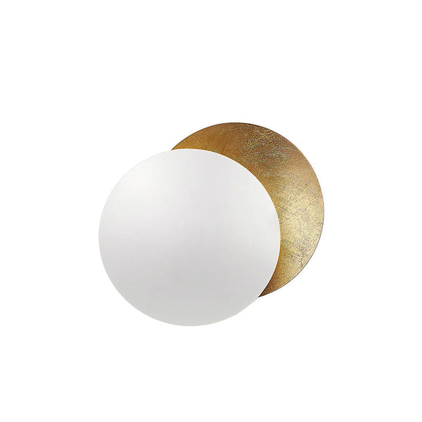 modern steel disc wall lamp with integrated led