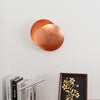 modern steel disc wall lamp with integrated led