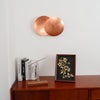 modern steel disc wall lamp with integrated led