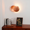 modern steel disc wall lamp with integrated led