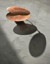 modern steel disc wall lamp with integrated led