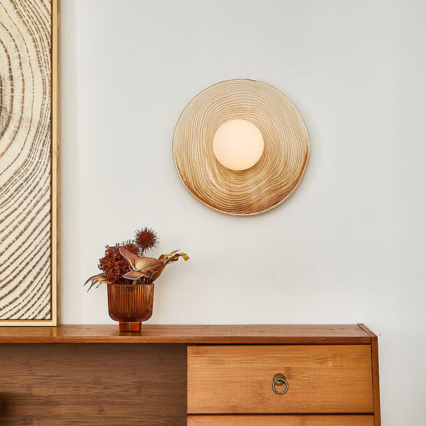 modern terra beige ceramic oval wall sconce