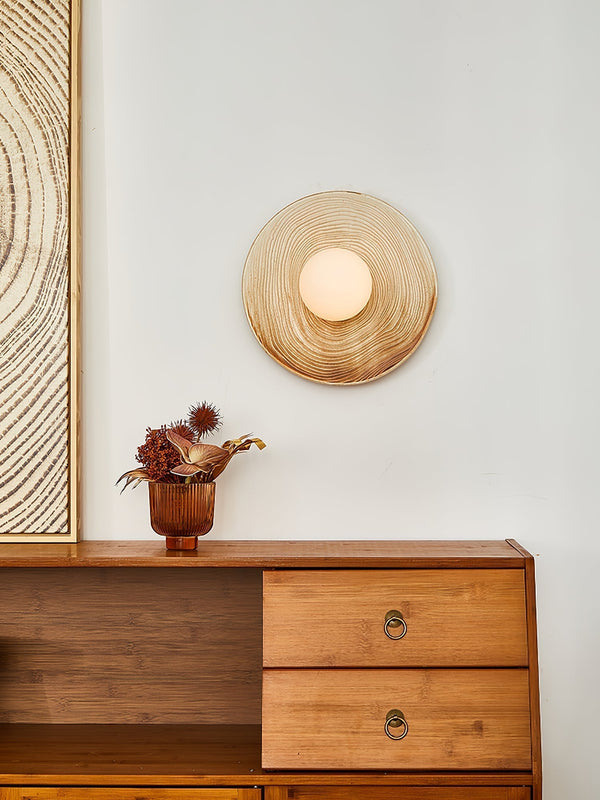 modern terra beige ceramic oval wall sconce