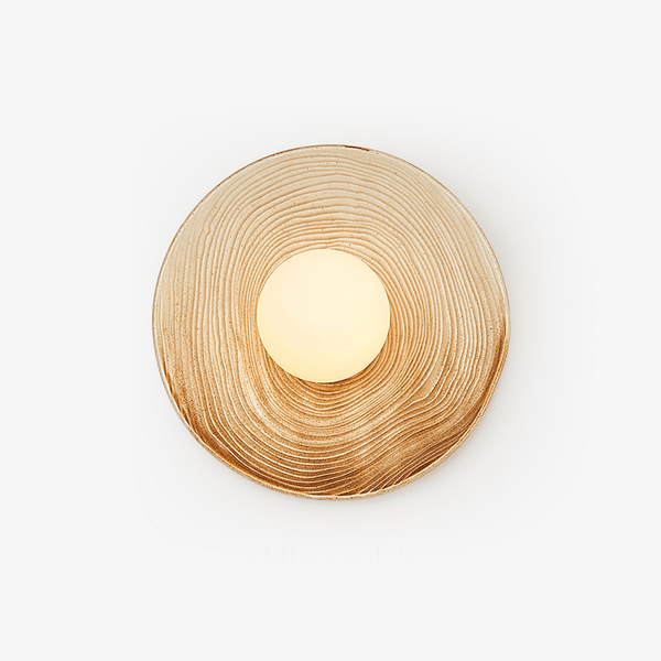 modern terra beige ceramic oval wall sconce
