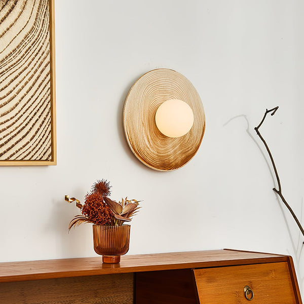 modern terra beige ceramic oval wall sconce