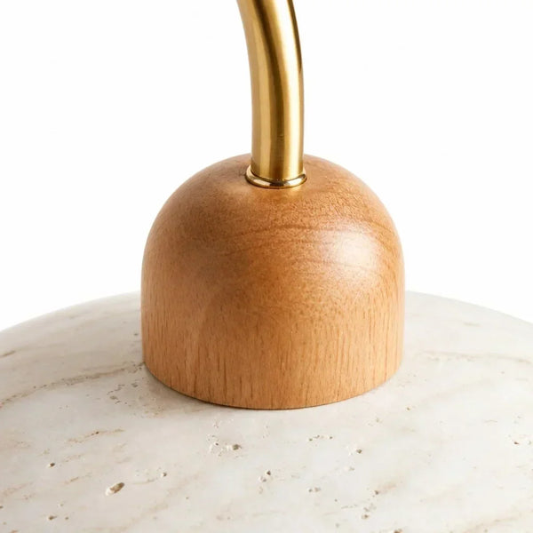 modern travertine disc wall sconce black gold