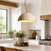 modern travertine dome pendant lamp