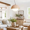 modern travertine dome pendant lamp