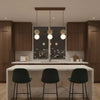 modern travertine frosted glass globe pendant light